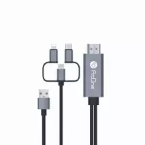 کابل تبدیل HDMI به USB-C / microUSB / لایتنینگ پرووان مدل PCH70