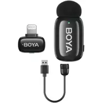 میکروفون یقه ای بی سیم بویا مدل Mini 16 با دانگل لایتنینگ